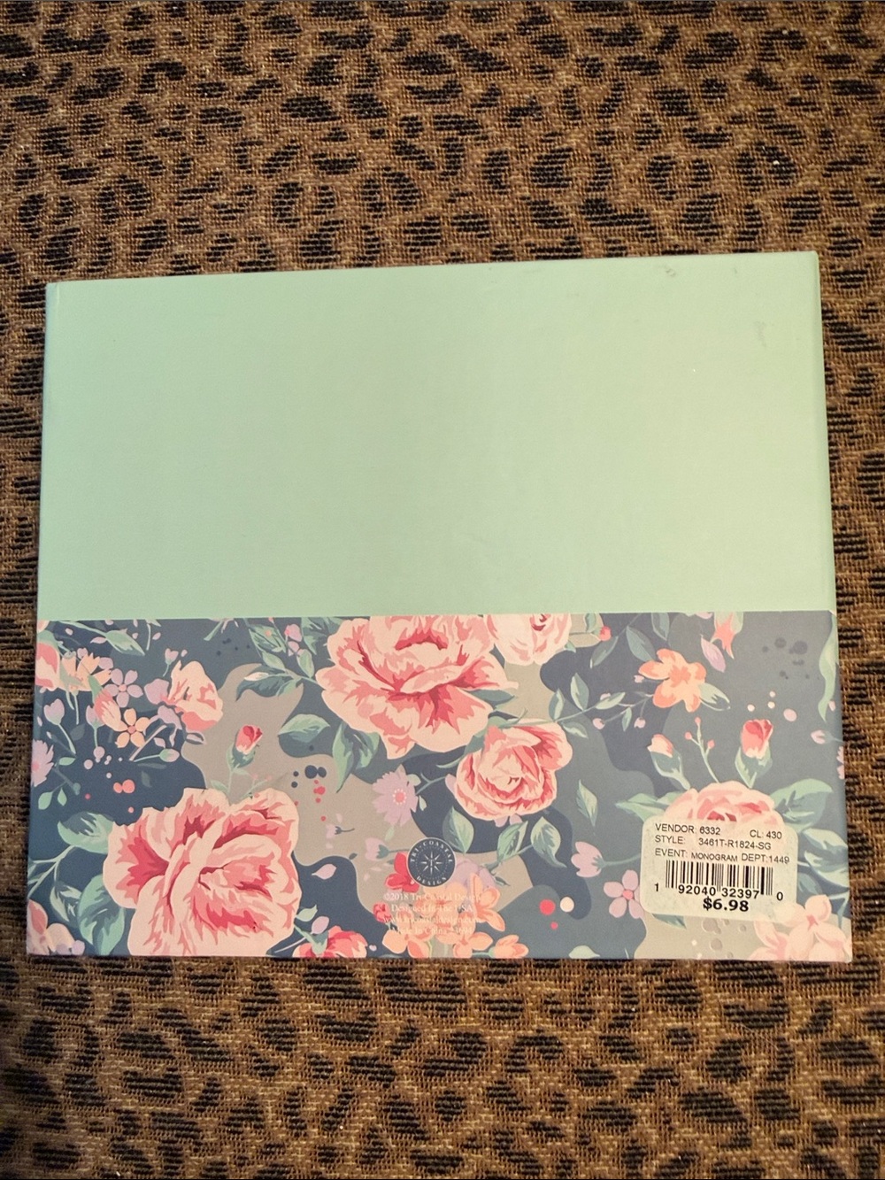 Monogram 'R' Floral Weekly Organizer - Mint & Pink - Picture 3 of 6